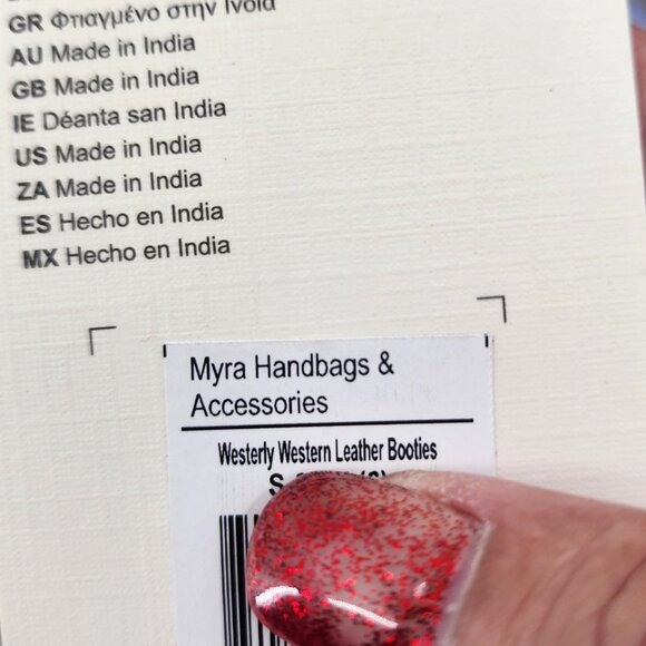 MYRA BAG Westerly Turquoise Western Leather Split Booties Ankle Boots 6-11 NWT - Picture 11 of 12